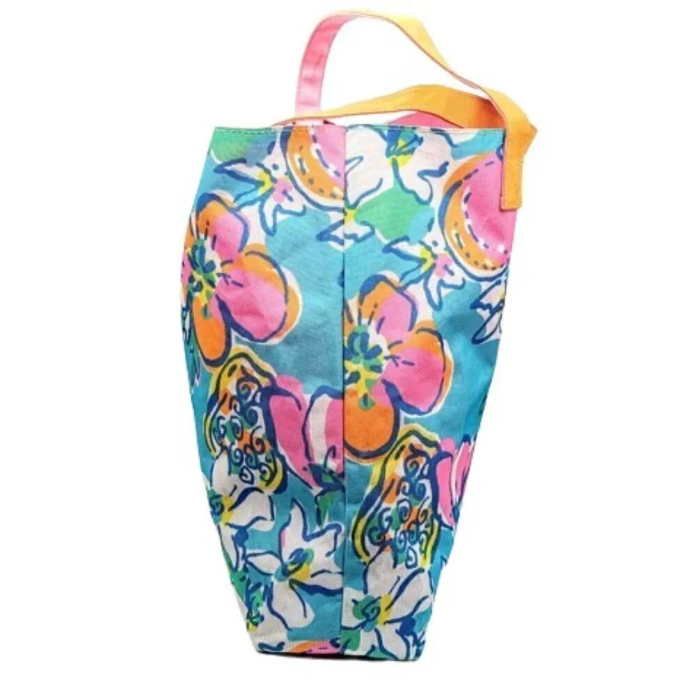 Lilly Pulitzer for Estee Lauder Floral Cotton Canvas Tote Bag